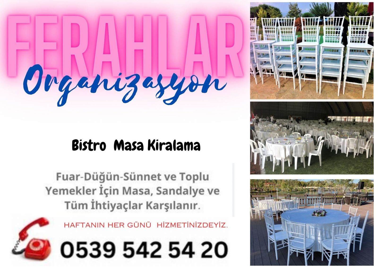 Konya Masa sandalye Kiralama 